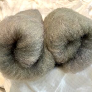 Spinners' Dream Luxury Blend Batt--Green and Grey
