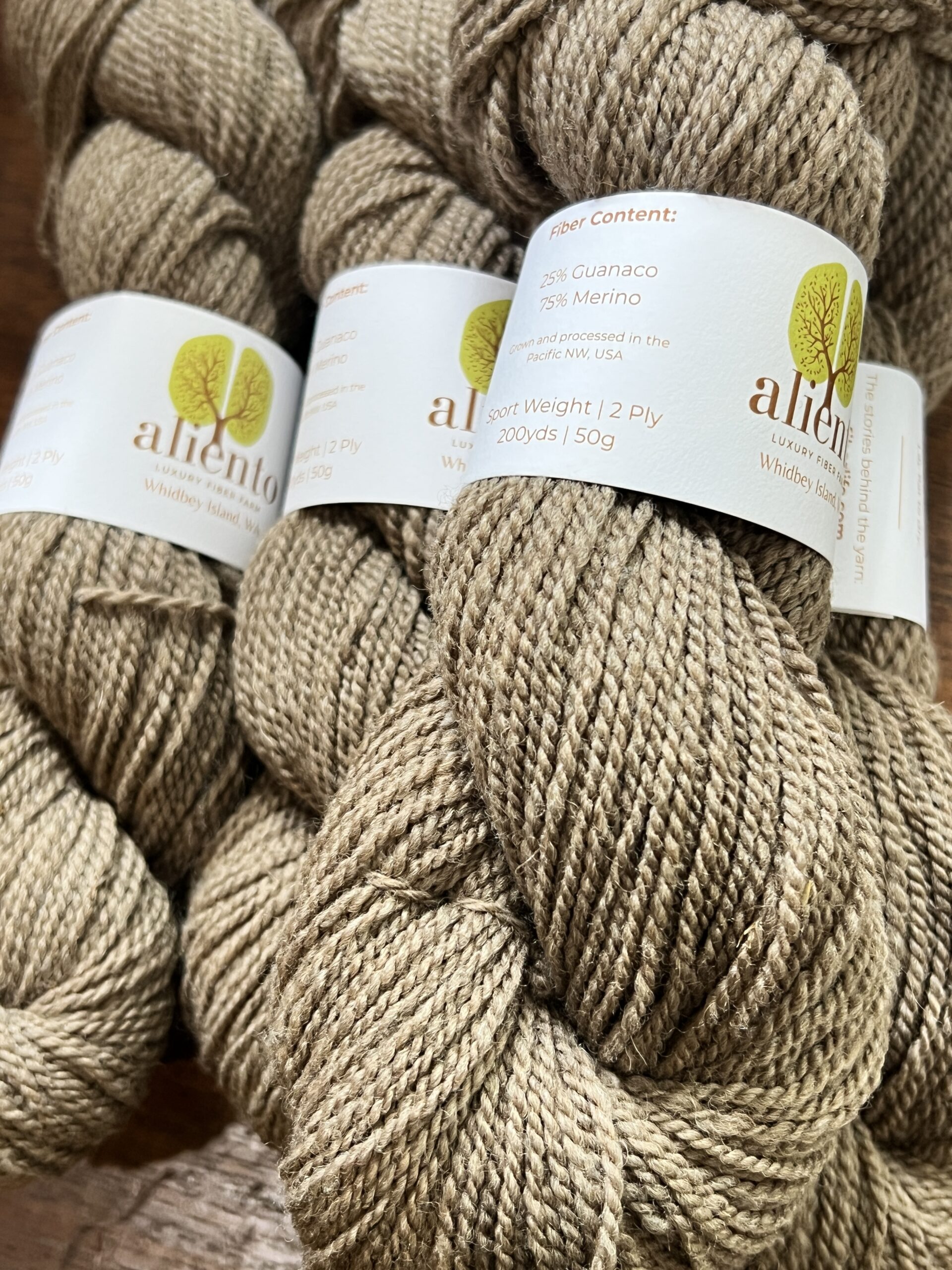 Guanaco/Merino Yarn--Dark Caramel - Image 2