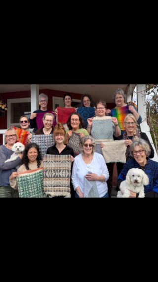 I spent 5 full days at The Weaving School and feel as if my mind has exploded with possibilities.  Right here on the island, Madelyn van der Hoogt and Susie Liles have been teaching students to learn to weave for nearly 40 years.  They are both the most energetic and enthusiastic teachers I’ve encountered.  After 5 days, here are my thoughts.
I don’t need another fiber art…..but…..now I can make my own dish towels and table clothes and blankets and, and, and…….
I don’t need another fiber art…but I do have a floor loom and why not use it?!
I need another fiber art like I need a hole in my head, but, it’s very cool to learn new things.  And now I can use up some of my spun yarn….weaving is faster than knitting.
I think I will always remain faithful to knitting. 
I think tapestry will always be my biggest love.
I think I need 5 days to recover from 5 days of weaving school.  #theweavingschool
#afiberlife
#weaving
#learningtoweave
#schachtbabywolf
#weavinglife
#beginningweaver